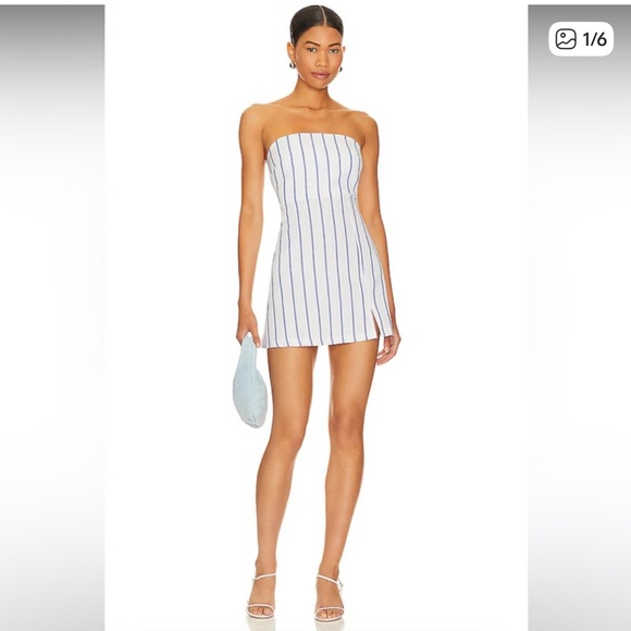 SNDYS. Dresses & Skirts - SNDYS Elena Blue Stripe Dress - XXS